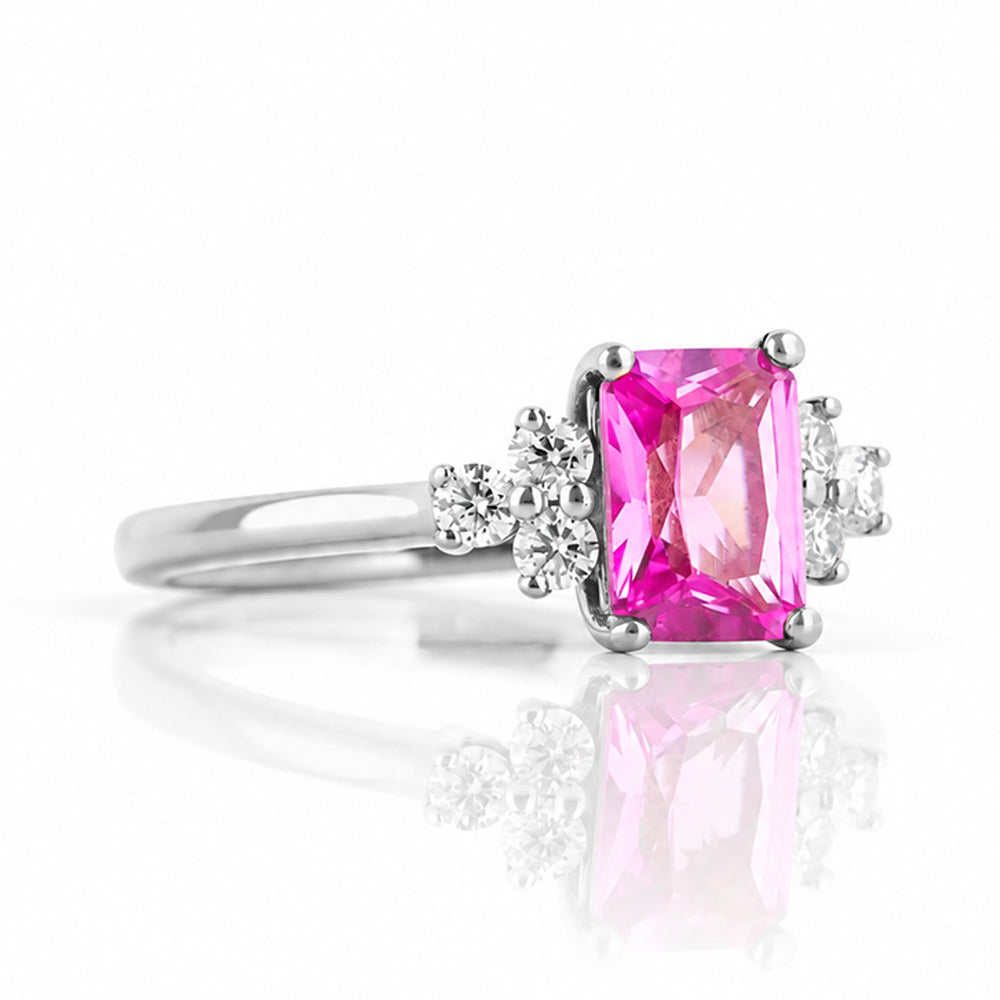 Este, a Pink Sapphire and Diamond Ring - Victoria's Jewellery