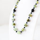 Prehnite, Onyx, Volcanic Rock and Hematite Detail Necklace - 70cm - Victoria's Jewellery