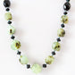 Prehnite, Onyx, Volcanic Rock and Hematite Detail Necklace - 70cm - Victoria's Jewellery