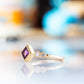 Shay, an Amethyst and Lab Diamond Half Eternity Ring