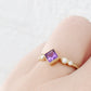 Shay, an Amethyst and Lab Diamond Half Eternity Ring