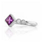 Shay, an Amethyst and Lab Diamond Half Eternity Ring - Victoria's Jewellery