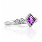 Shay, an Amethyst and Lab Diamond Half Eternity Ring - Victoria's Jewellery