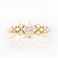 Princess cut Diamond Cluster Engagement Ring in Yellow Gold - Victoria's Jewellery