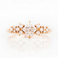 Princess cut Diamond Cluster Engagement Ring in Rose Gold - Victoria's Jewellery