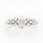 Princess cut Diamond Cluster Engagement Ring in White Gold - Victoria's Jewellery