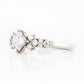 Princess cut Diamond Cluster Engagement Ring in White Gold - Victoria's Jewellery