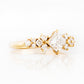 Princess cut Diamond Cluster Engagement Ring in Yellow Gold - Victoria's Jewellery