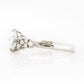 Princess cut Diamond Cluster Engagement Ring in White Gold - Victoria's Jewellery