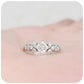 Princess cut Diamond Cluster Engagement Ring in White Gold - Victoria's Jewellery