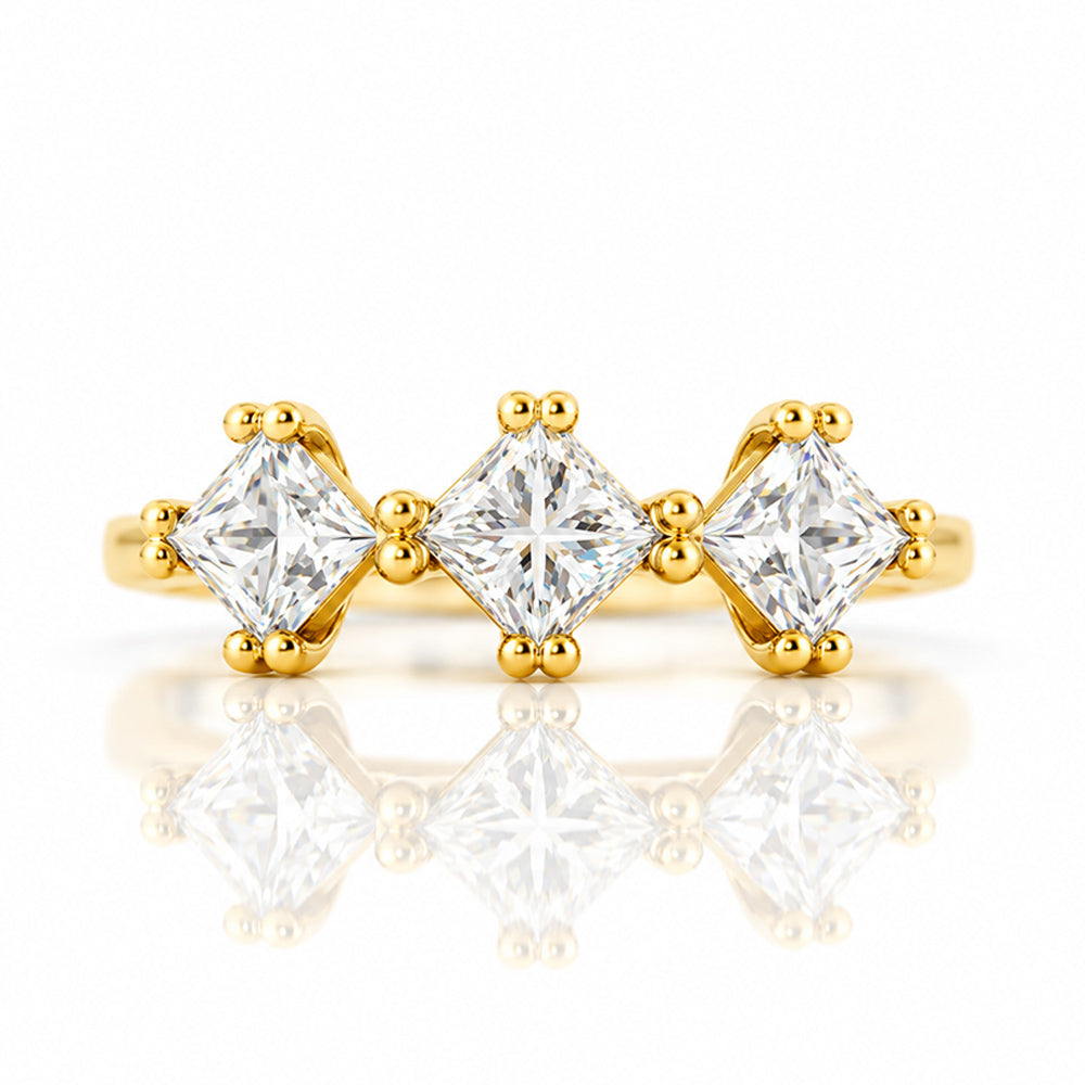 Brooklyn, a Princess cut Moissanite Ring