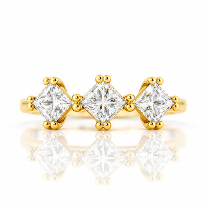 Brooklyn, a Princess cut Moissanite Ring