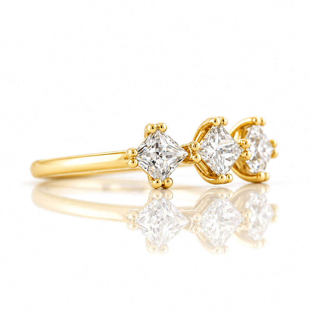 Brooklyn, a Princess cut Moissanite Ring