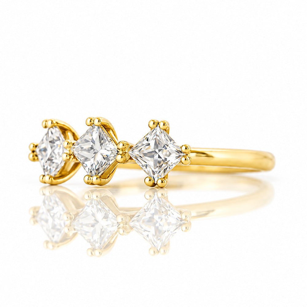 Brooklyn, a Princess cut Moissanite Ring