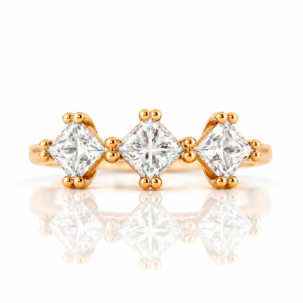 Brooklyn, a Princess cut Moissanite Ring
