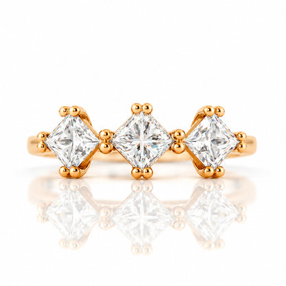 Brooklyn, a Princess cut Moissanite Ring