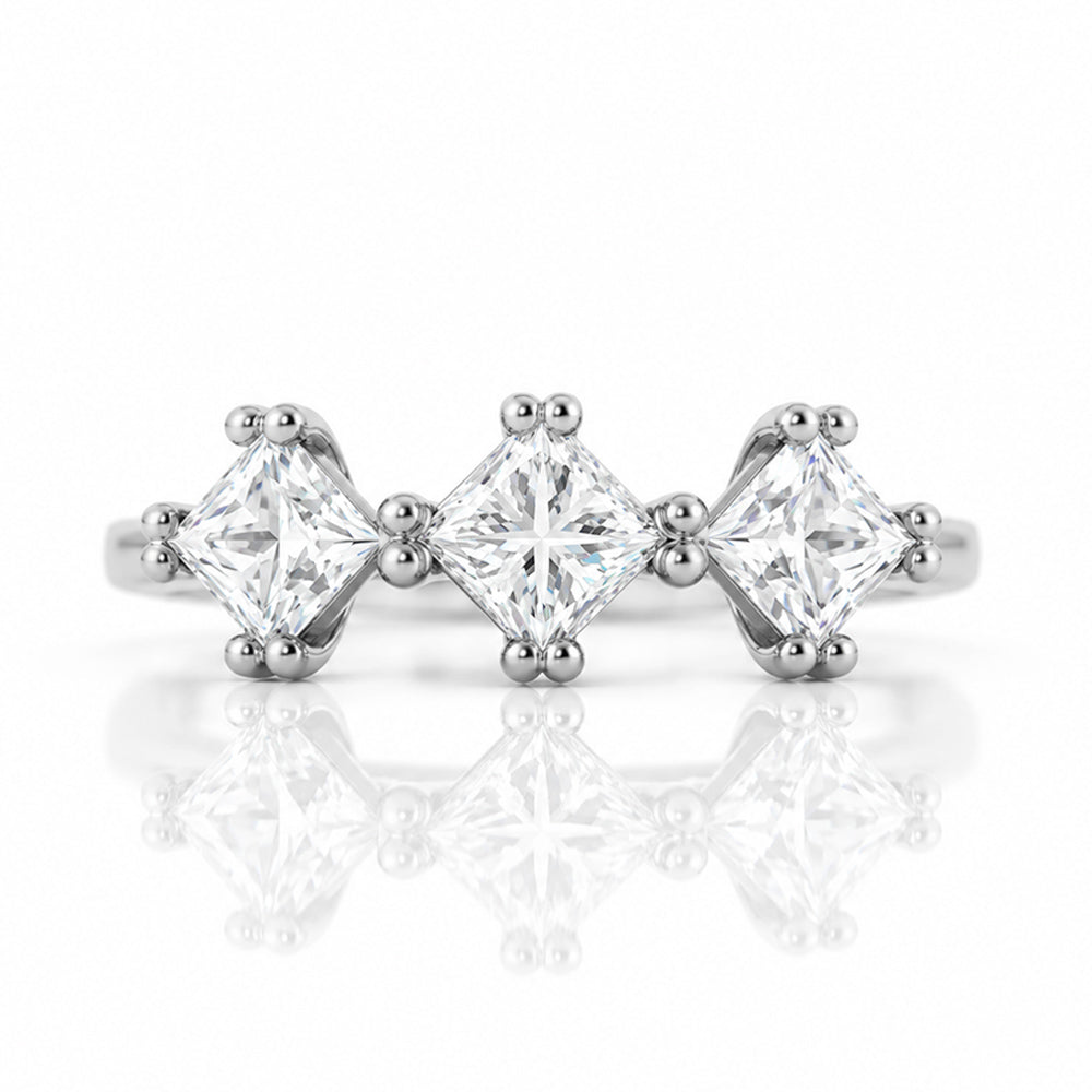 Brooklyn, a Princess cut Moissanite Ring