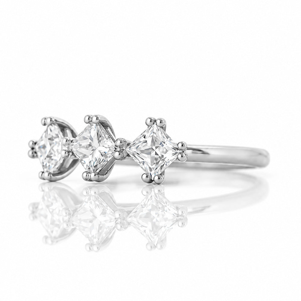 Brooklyn, a Princess cut Moissanite Ring