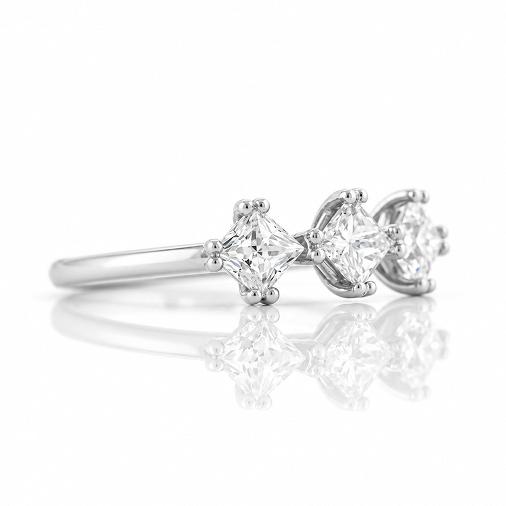Brooklyn, a Princess cut Moissanite Ring