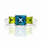 Anita, London Blue Topaz and Peridot Trilogy Ring