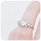princess cut mossanite cluster style engagement or cocktail ring - Victoria's Jewellery