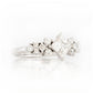 Princess cut Moissanite Scatter Engagement Ring in White Gold - Victoria's Jewellery