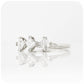 Princess cut Moissanite Trilogy Engagement Ring - Victoria's Jewellery