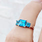 Anita, Princess cut Swiss Blue Topaz Ring