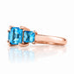 Anita, Princess cut Swiss Blue Topaz Ring