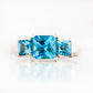 Anita, Princess cut Swiss Blue Topaz Ring