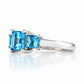 Anita, Princess cut Swiss Blue Topaz Ring