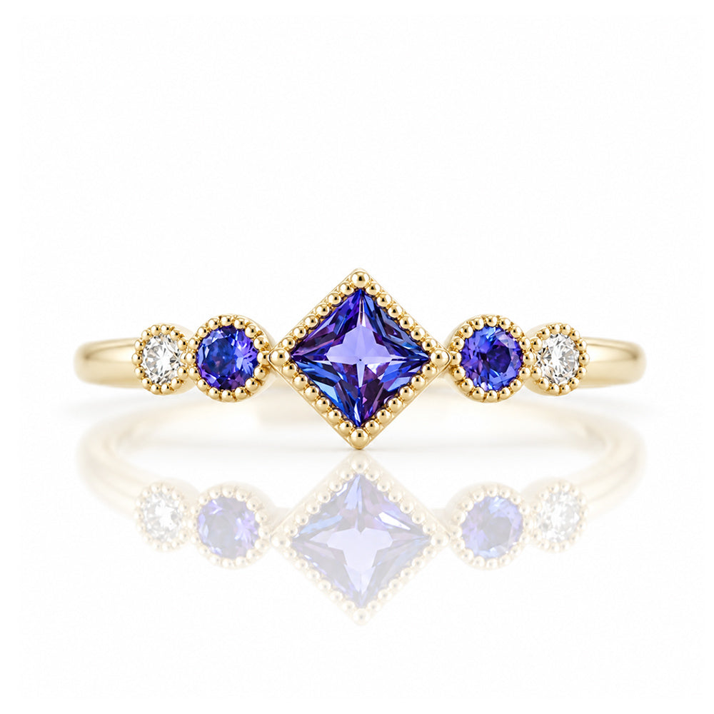Shay, Tanzanite and Lab Diamond Ring - Victoria's Jewellery