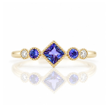 Shay, Tanzanite and Lab Diamond Ring - Victoria's Jewellery