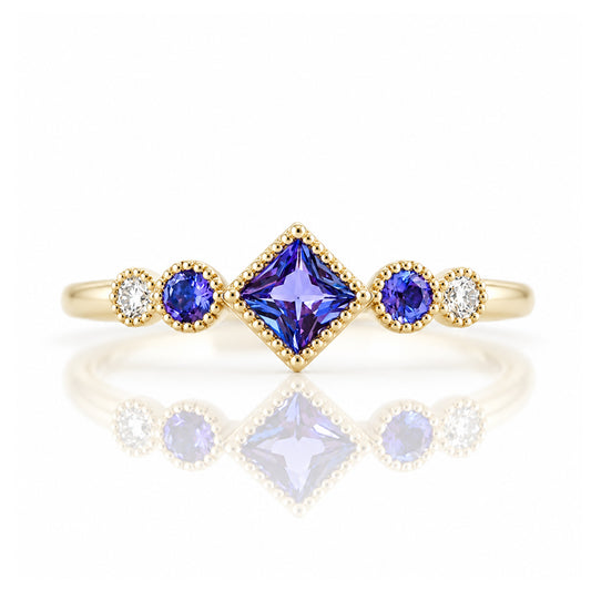 Shay, Tanzanite and Lab Diamond Ring - Victoria's Jewellery