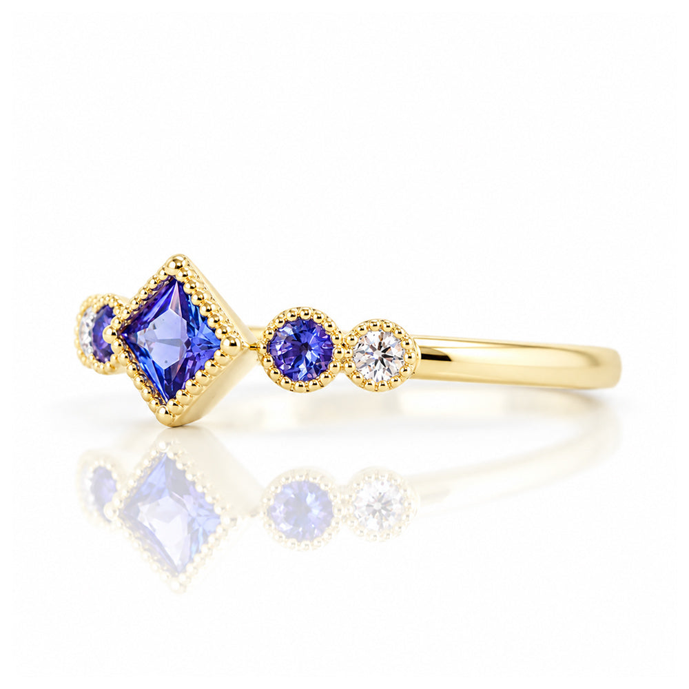 Shay, Tanzanite and Lab Diamond Ring - Victoria's Jewellery