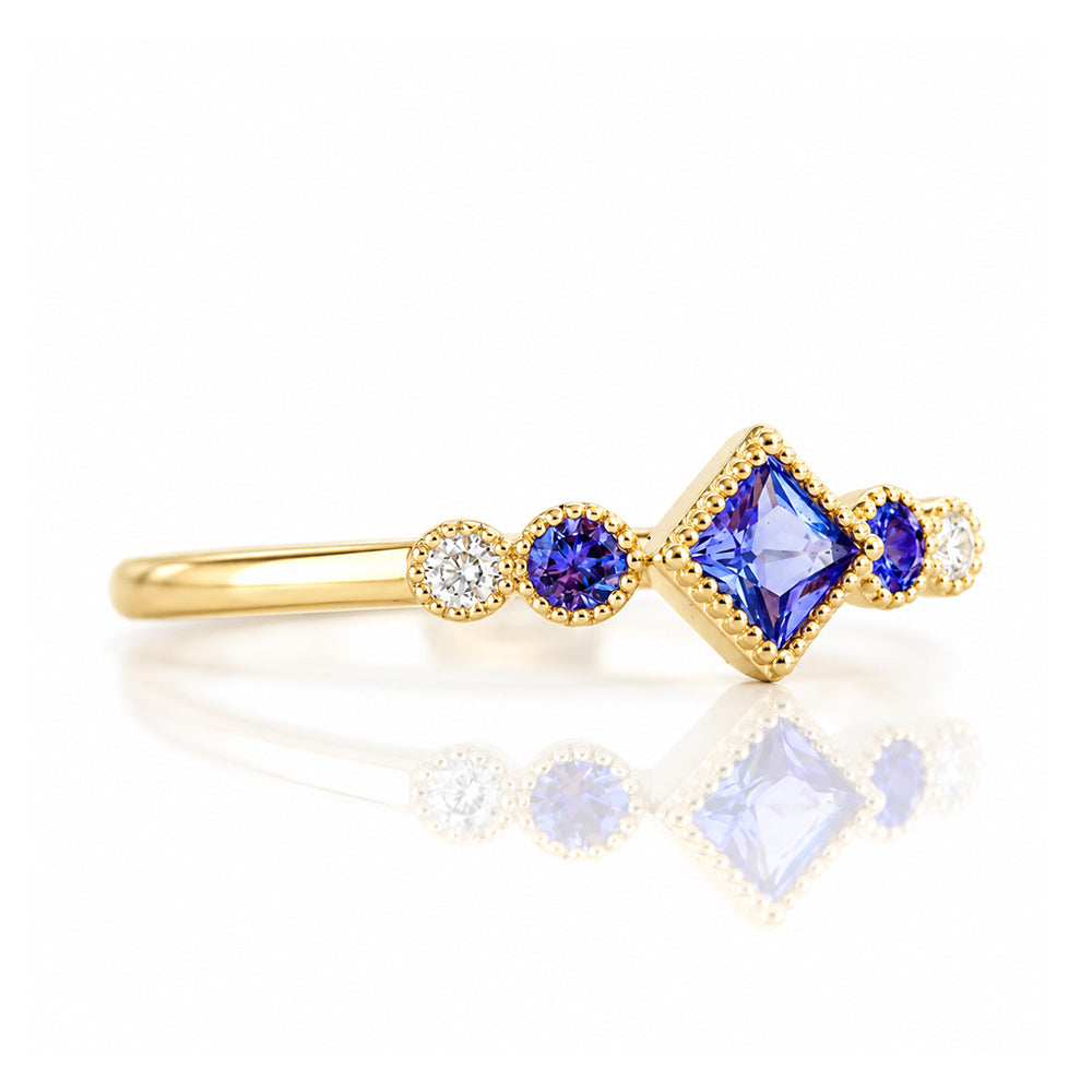 Shay, Tanzanite and Lab Diamond Ring - Victoria's Jewellery
