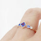 Shay, a Tanzanite and Lab Diamond Ring