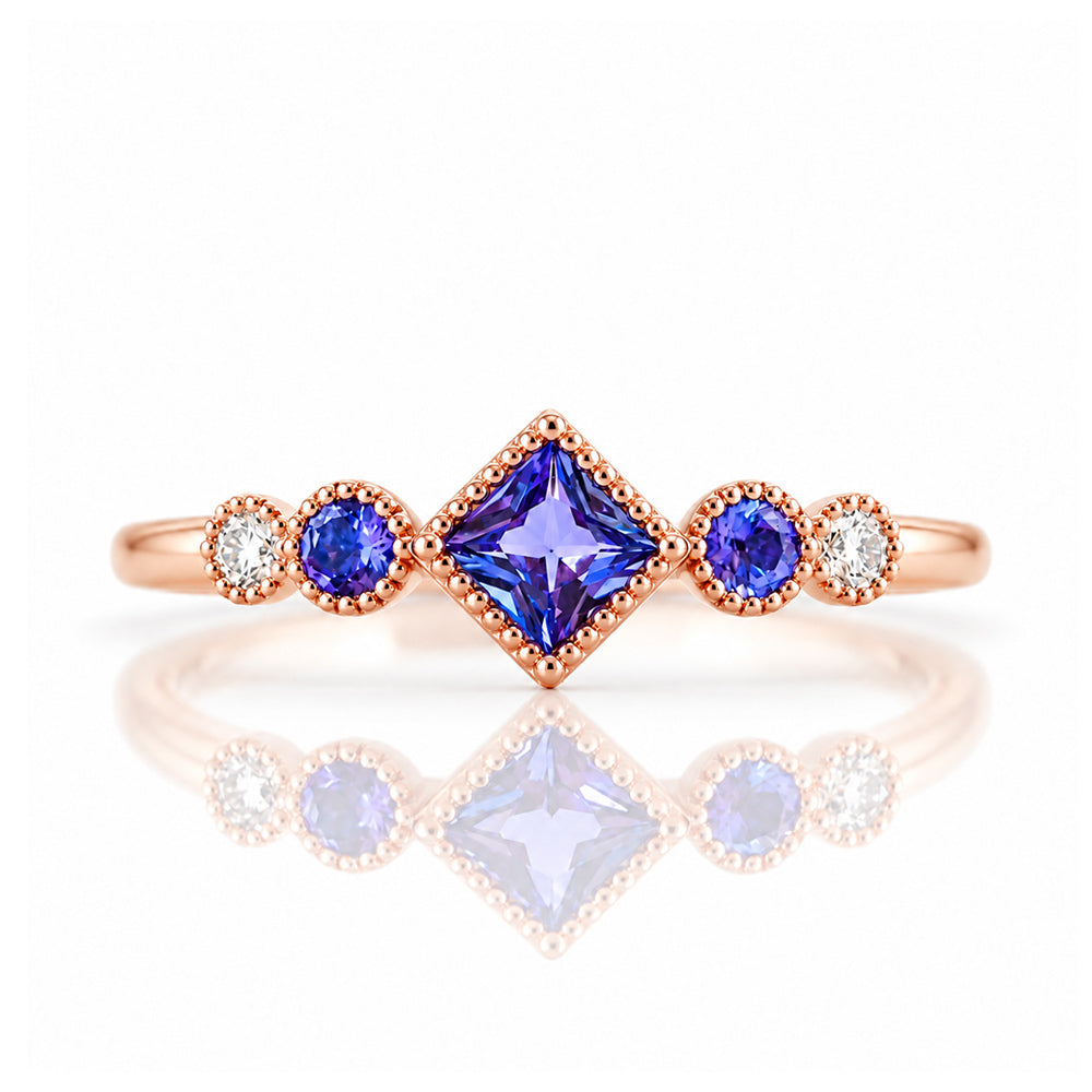 Shay, Tanzanite and Lab Diamond Ring - Victoria's Jewellery