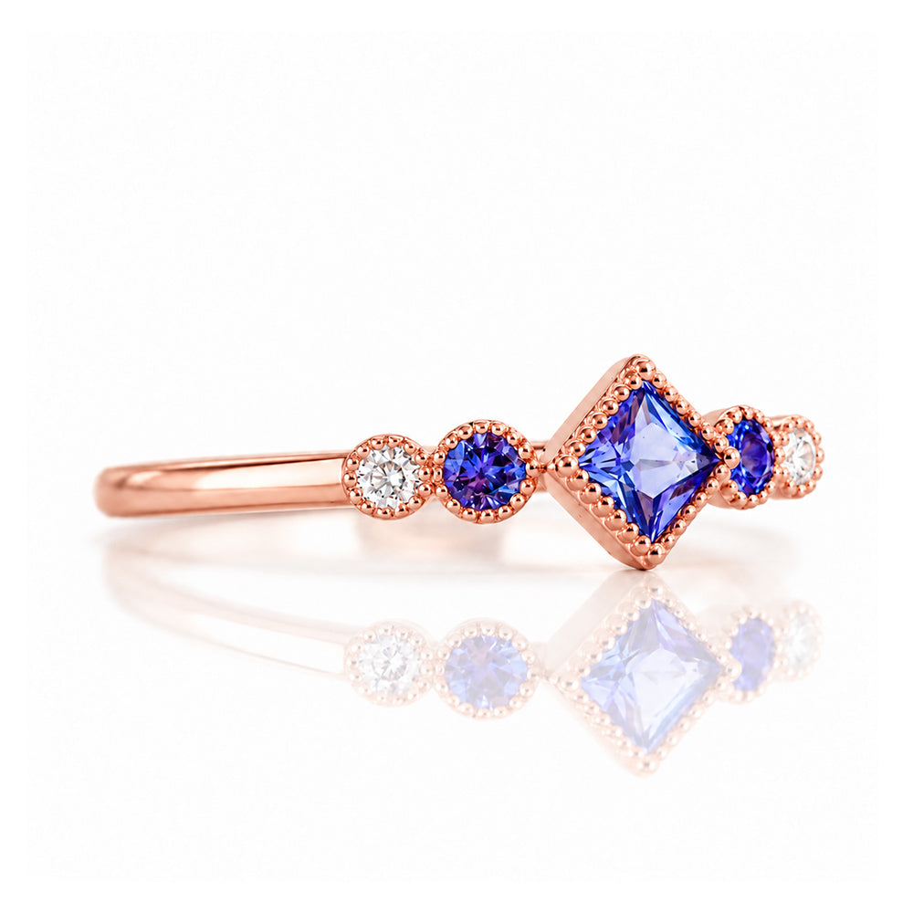 Shay, Tanzanite and Lab Diamond Ring - Victoria's Jewellery
