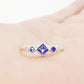 Shay, a Tanzanite and Lab Diamond Ring