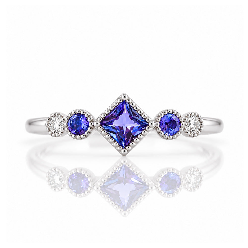 Shay, Tanzanite and Lab Diamond Ring - Victoria's Jewellery