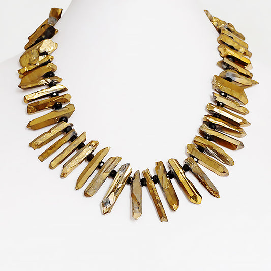 Quartz Stick and Spinel Necklace - Victoria's Jewellery