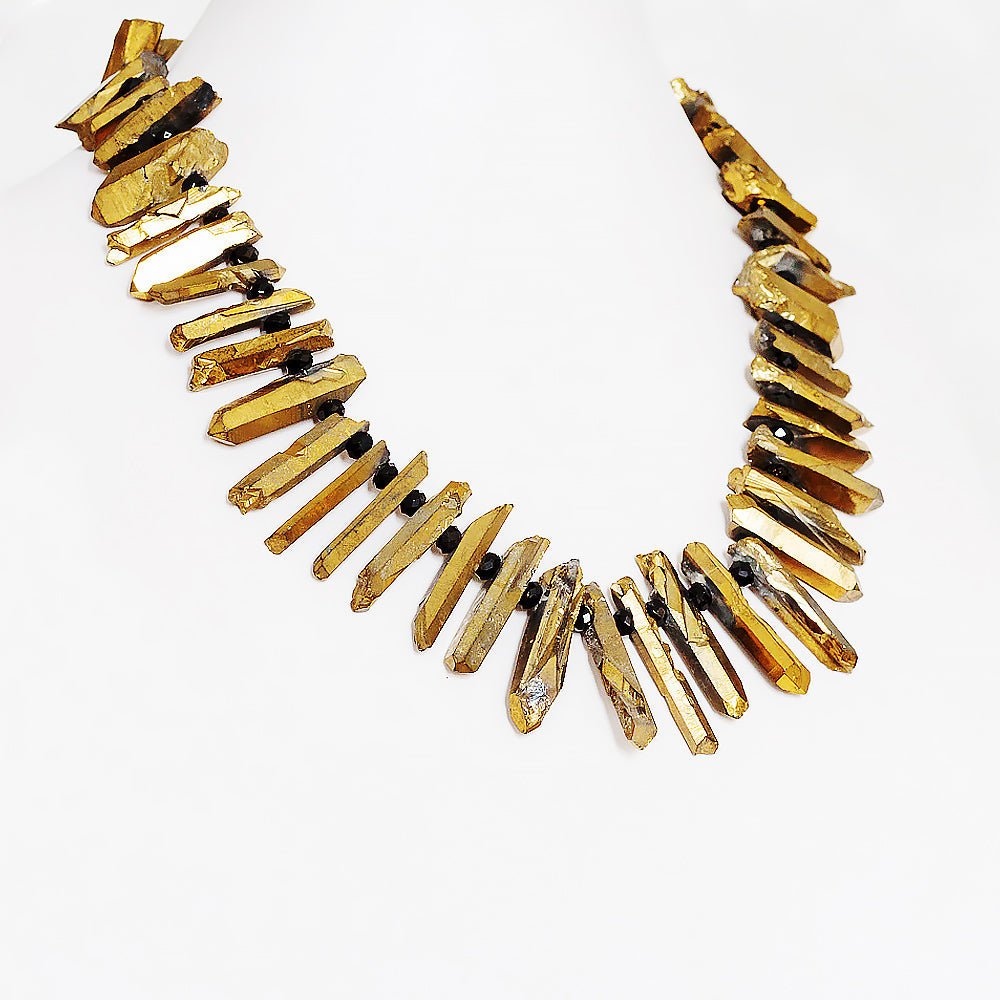 Quartz Stick and Spinel Necklace - Victoria's Jewellery