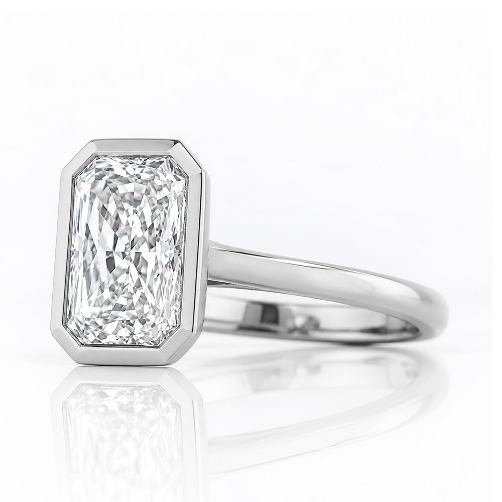 Sloane, 3ct Radiant cut Lab Diamond Ring - Victoria's Jewellery