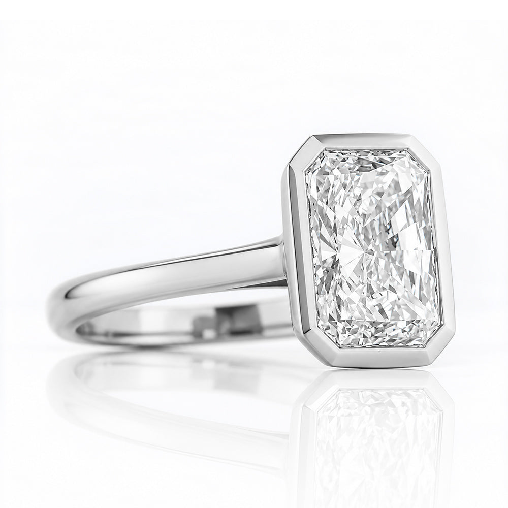 Sloane, 3ct Radiant cut Lab Diamond Ring - Victoria's Jewellery