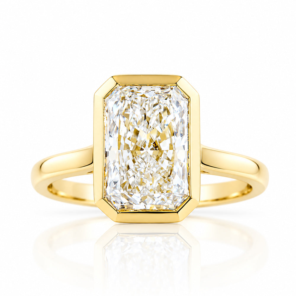 Sloane, 3ct Radiant cut Lab Diamond Ring - Victoria's Jewellery