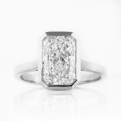 Sloane, 3ct Radiant cut Lab Diamond Ring - Victoria's Jewellery
