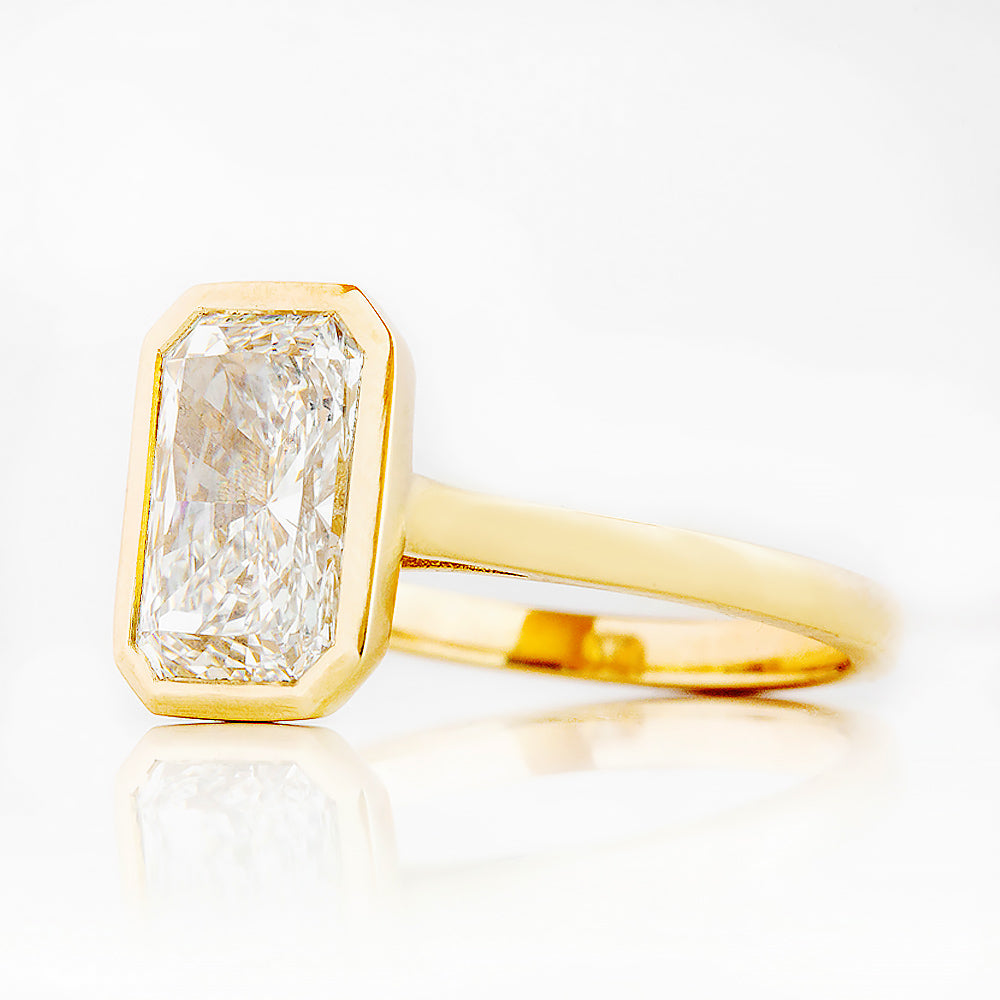 Sloane, 3ct Radiant cut Lab Diamond Ring