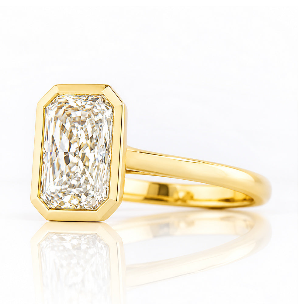 Sloane, 3ct Radiant cut Lab Diamond Ring - Victoria's Jewellery
