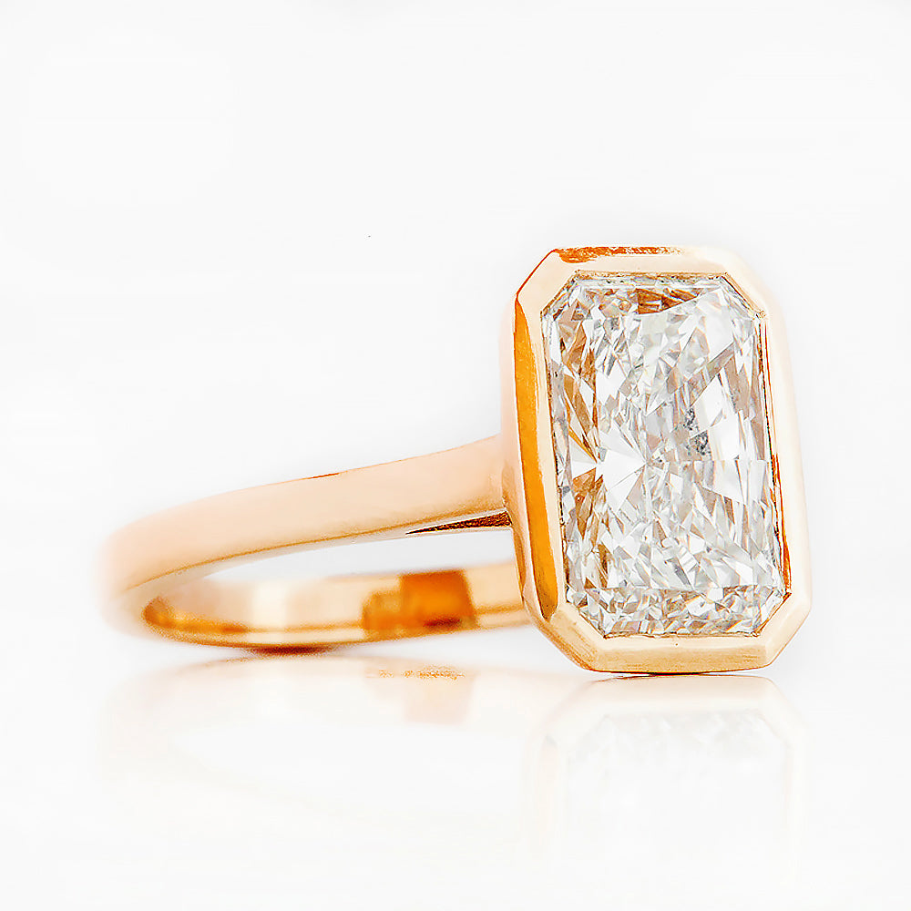 Sloane, 3ct Radiant cut Lab Diamond Ring